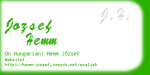 jozsef hemm business card